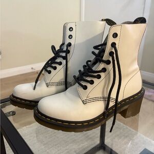Dr. Martens Women's White Combat Boots